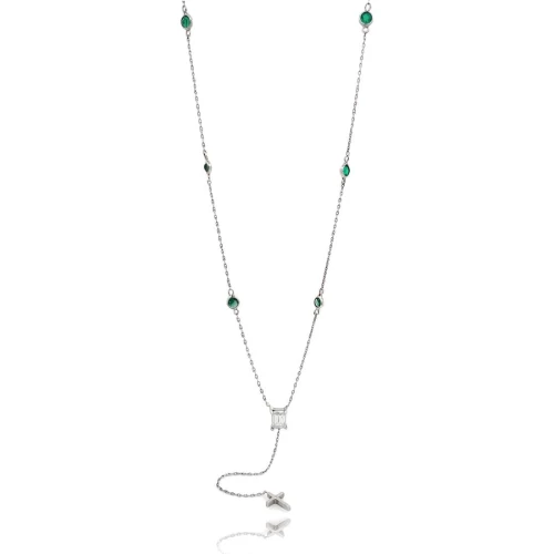 Colar Ouro Branco, Esmeraldas E Diamantes