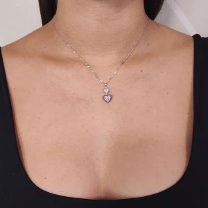 Colar Ouro Branco, Safiras E Diamantes