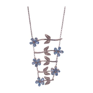 Colar Ouro Branco, Topázios E Diamantes Colar Ouro Branco, Topázios E Diamantes