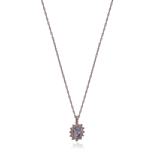 Colar Platina, Água Marinha E Diamantes