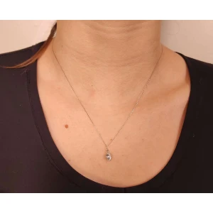 Colar Platina, Água Marinha E Diamantes