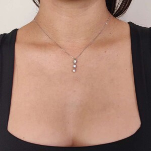 Colar Platina E Diamantes