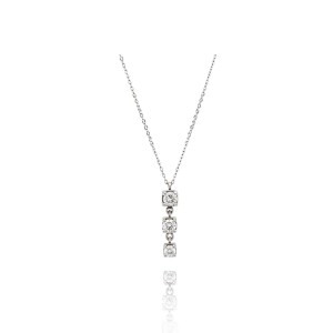 Colar Platina E Diamantes