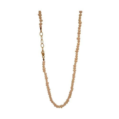 Colar em Pérolas E Detalhes Em Ouro 18K
