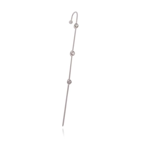 Ear Pin De Ouro Branco