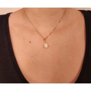 Pingente Madrepérola E Passador Ouro 18K