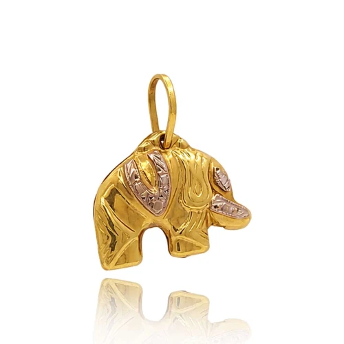Pingente Ouro 18K Duas Cores
