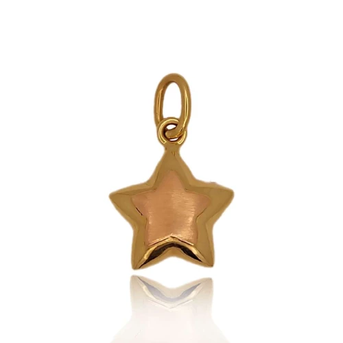 Pingente Ouro 18K Duas Cores