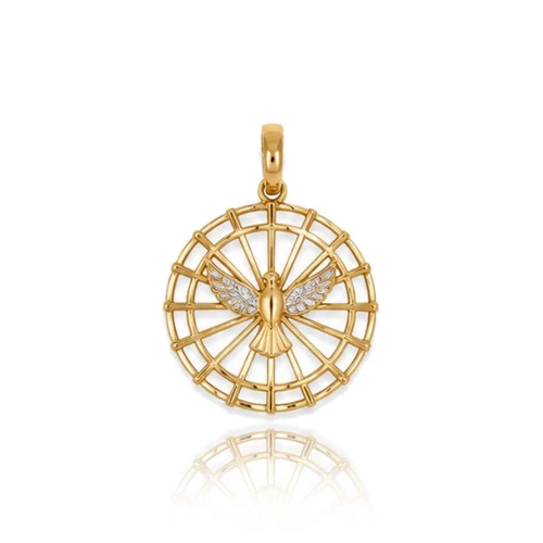 Pingente Ouro 18K Duas Cores