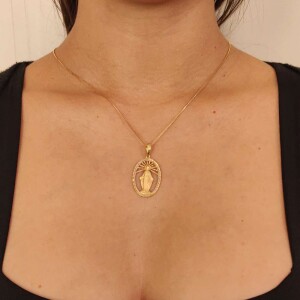 Pingente Ouro 18K Duas Cores