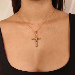 Pingente Ouro 18K Duas Cores