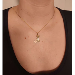 Pingente Ouro 18K Duas Cores