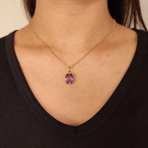 Pingente Ouro 18K E Ametista Pingente Ouro 18K E Ametista