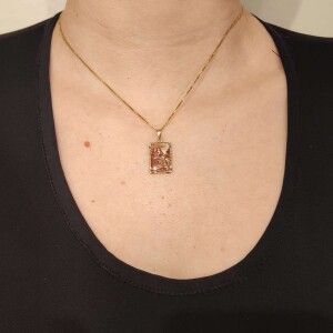 Pingente Ouro 18K E Cerâmica