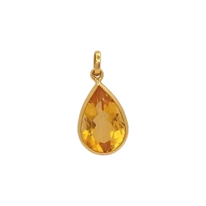 Pingente Ouro 18K E Citrino