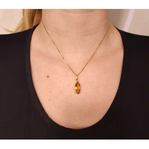 Pingente Ouro 18K E Citrino