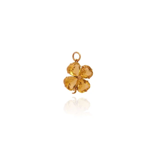 Pingente Ouro 18K E Citrinos