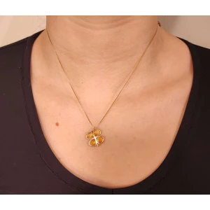 Pingente Ouro 18K E Citrinos