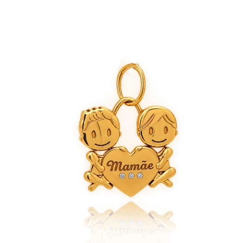 Pingente Ouro 18K E Diamantes