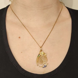 Pingente Ouro 18K E Esmalte