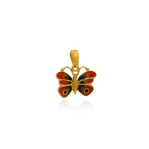 Pingente Ouro 18K E Esmalte