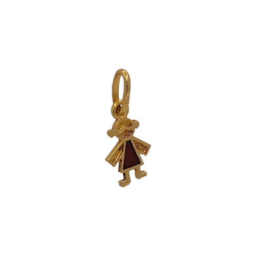 Pingente Ouro 18K E Esmalte