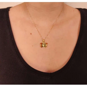 Pingente Ouro 18K E Esmalte