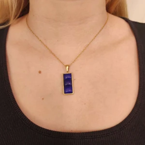 Pingente Ouro 18K E Lápis Lazuli