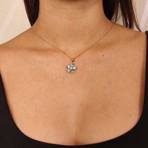 Pingente Ouro 18K E Pedras Brasileiras