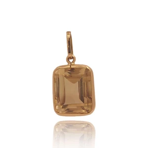 Pingente Ouro 18K E Quartzo