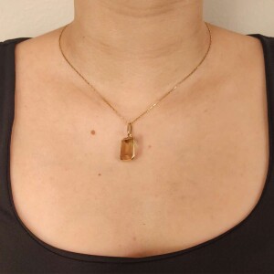 Pingente Ouro 18K E Quartzo