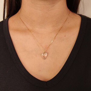 Pingente Ouro 18K E Quartzo
