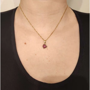 Pingente Ouro 18K E Rubis