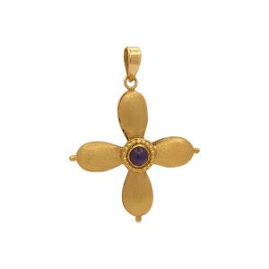 Pingente Ouro 18K E Safira