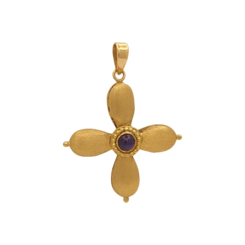 Pingente Ouro 18K E Safira