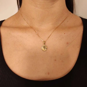 Pingente Ouro 18K E Safira