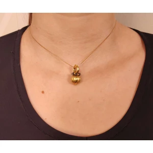 Pingente Ouro 18K E Safiras