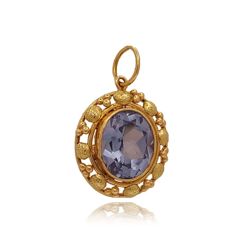 Pingente Ouro 18K E Topázio