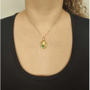 Pingente Ouro 18K, Esmeralda E Diamantes