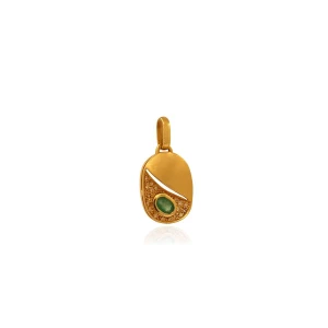 Pingente Ouro 18K, Esmeralda E Diamantes
