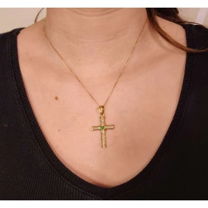 Pingente Ouro 18K, Esmeralda E Diamantes