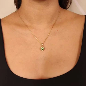 Pingente Ouro 18K, Esmeraldas E Diamantes