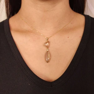 Pingente Ouro 18K, Quartzos E Diamante
