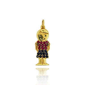 Pingente Ouro 18K, Rubis E Safiras Pingente Ouro 18K, Rubis E Safiras