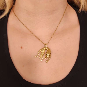 Pingente Ouro 18K, Safiras E Diamantes