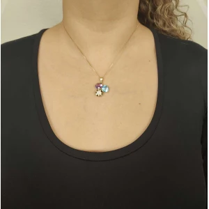 Pingente Ouro 18K e Pedras Brasileiras