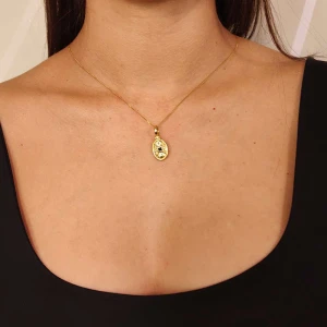 Pingente Ouro 18k E Safira
