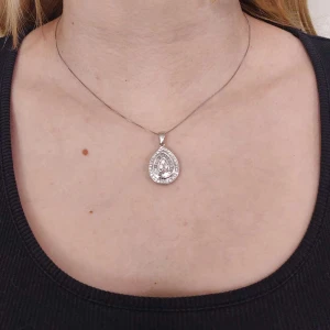 Pingente Ouro Branco E Diamantes Pingente Ouro Branco E Diamantes