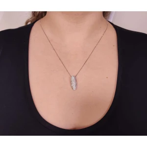 Pingente Ouro Branco E Diamantes