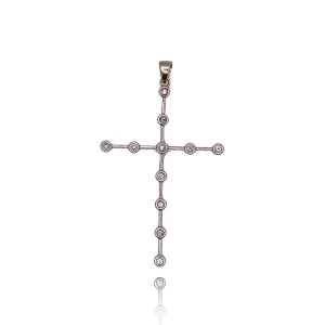 Pingente Ouro Branco E Diamantes